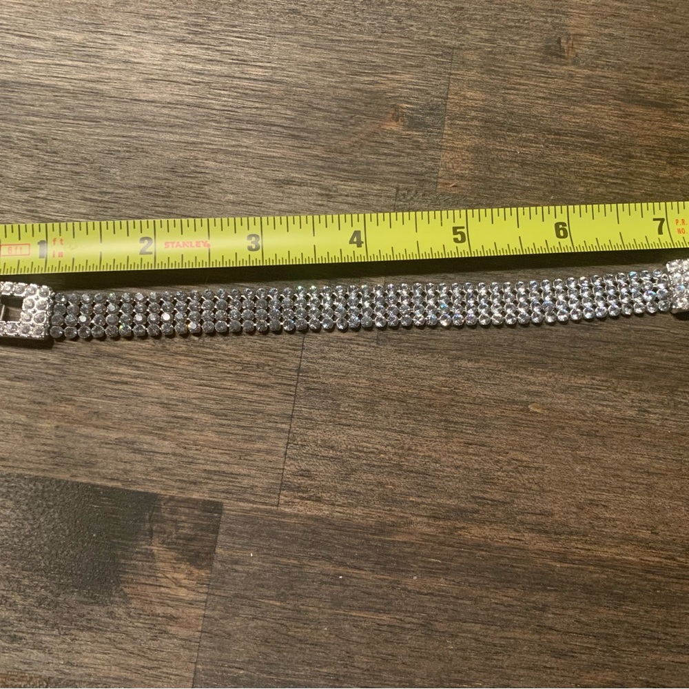 Swarovski 4 Row Mesh Super Sparkly Tennis Bracelet. - Picture 4 of 5